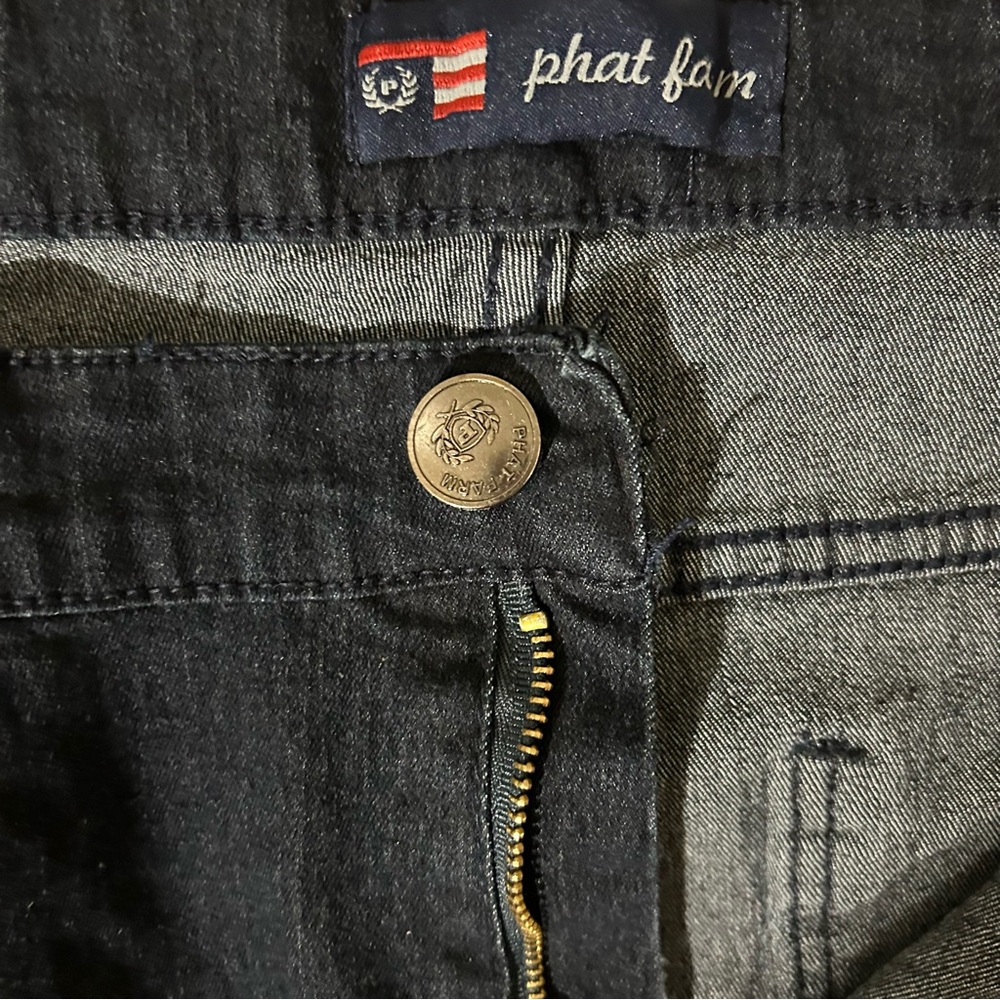 Phat Farm Men's Jeans 38x30 Skinny Fit Stretch Dark Wash Y2K Streetwear Vintage‎ - Picture 7 of 12
